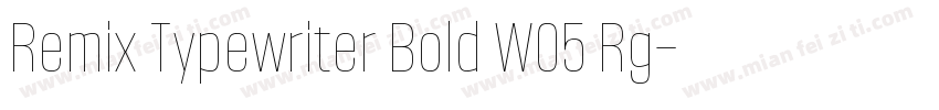 Remix Typewriter Bold W05 Rg字体转换